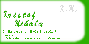 kristof mihola business card